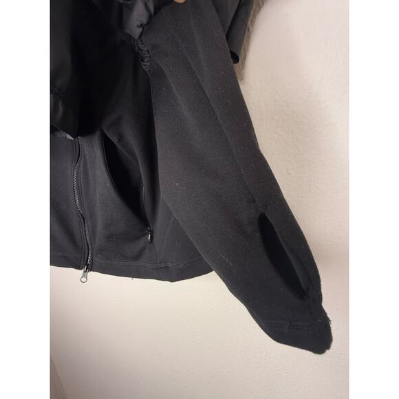 Zella Women's Righteous Black Athletic Hooded Rain Jacket Cape Coat Size S - Picture 4 of 7